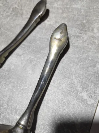 Antiguo Set Recoge Migas Alpaca