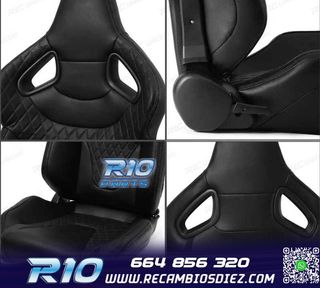 ASIENTO BAQUET UNIVERSAL CUERO NEGRO ESTILO SPORTSTER