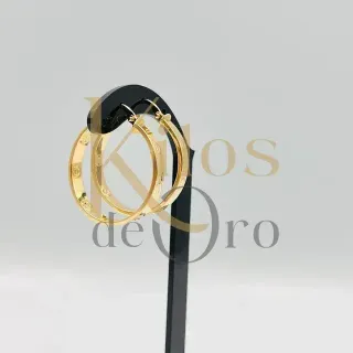 PENDIENTES ARO TORNILLO HUECO.