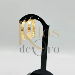 PENDIENTES ARO TORNILLO HUECO.