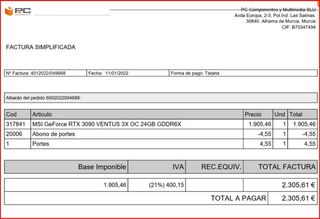 MSI Ventus 3X RTX 3090 Tarjeta Gráfica