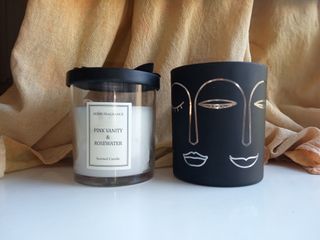 Vela Aromática y Portavelas Decorativo