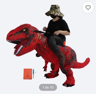 Disfraz Dinosaurio Inflable Rojo T-Rex
