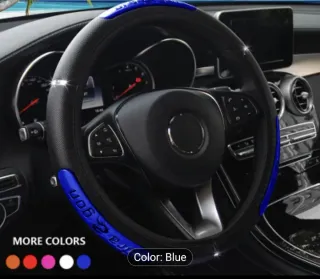 Funda Volante Cuero Sintético Azul