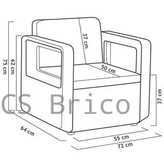 Muebles Jardín Venus Tete a Tete Grafito