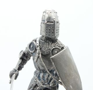 Cavaliere medievale xii xiii secolo miniatura 75mm