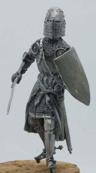 Cavaliere medievale xii xiii secolo miniatura 75mm