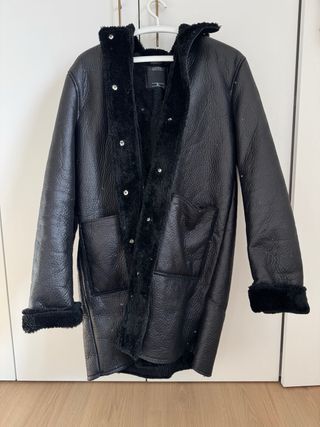 Abrigo Tiffosi Negro con Forro de Pelo