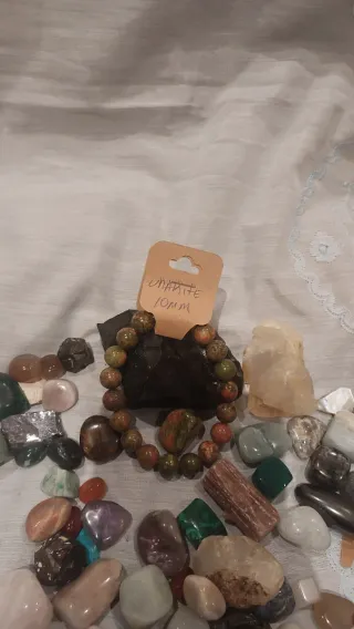 Pulsera Unakita Natural 10mm