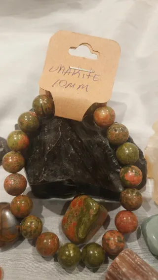 Pulsera Unakita Natural 10mm
