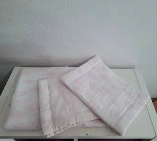 Colcha cuna niña rosa