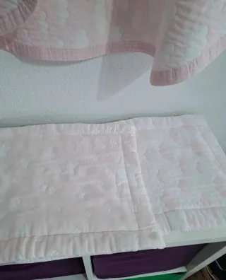 Colcha cuna niña rosa