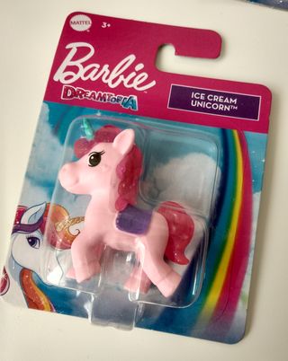 SPLENDIDO SET DI FIGURE BARBIE DREAMTOPIA UNICORNI SPARKLE CAKE, GELATO, SUCCHIELLO. MATTEL 2022