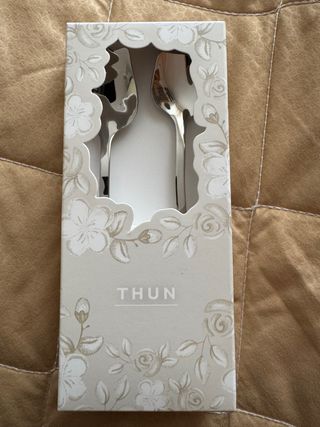 Coppia cucchiai Thun Tulipano in acciaio inox