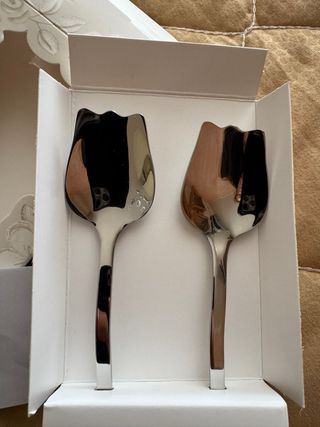 Coppia cucchiai Thun Tulipano in acciaio inox