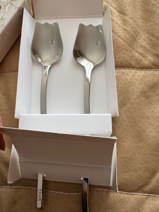 Coppia cucchiai Thun Tulipano in acciaio inox