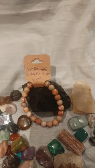 Pulsera Jaspe Venas Rojas 8mm