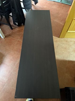 Mueble TV salón madera oscuro