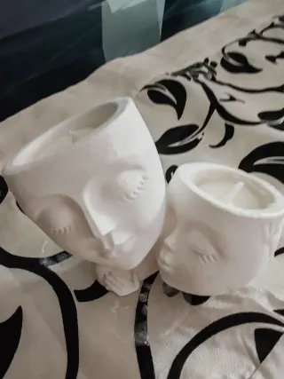 Vasetto candele abbraccio mamma e figlio