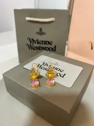 Pendientes Vivienne Westwood Oro Rosa ismene