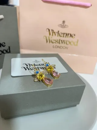 Pendientes Vivienne Westwood Oro Rosa ismene