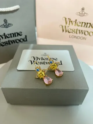 Pendientes Vivienne Westwood Oro Rosa ismene