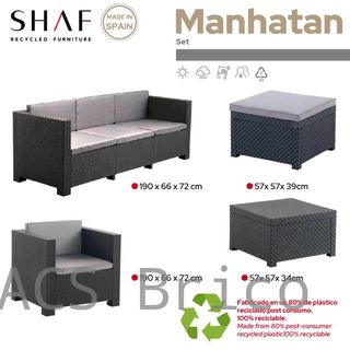 Muebles Jardín Manhattan Grafito