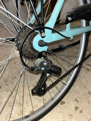 Bicicleta urbana mint con cesta