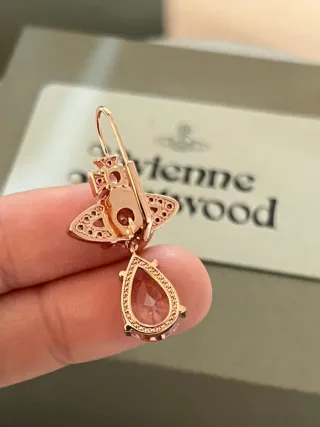 Pendientes Vivienne Westwood Oro Rosa y Rosa