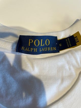Camiseta Polo Ralph Lauren Blanca Logo Negro