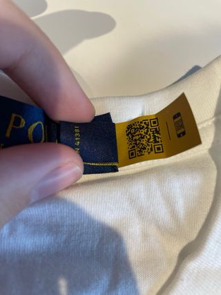 Camiseta Polo Ralph Lauren Blanca Logo Negro