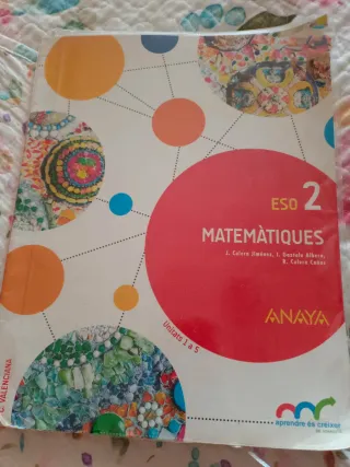 Libro de matemáticas 2 ESO en valenciano