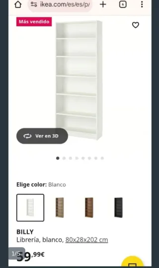Estanteria Billy ikea en perfecto estado