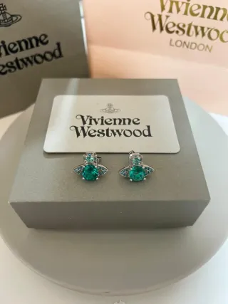 Pendientes Vivienne Westwood Orb Verdes ismene