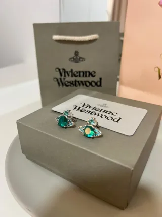 Pendientes Vivienne Westwood Orb Verdes ismene