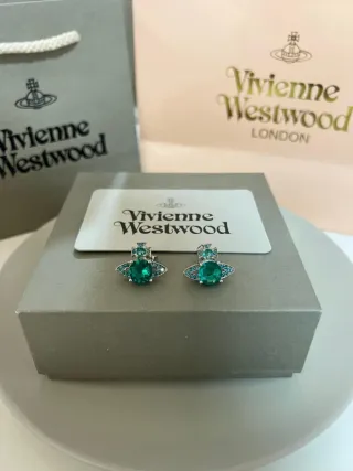 Pendientes Vivienne Westwood Orb Verdes ismene