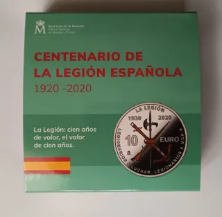 Moneda Plata Centenario Legión Española 1920-2020