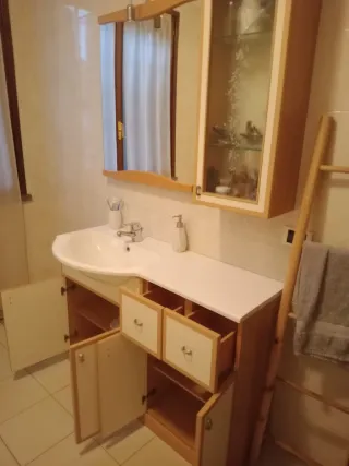 Mobile bagno legno e vetro