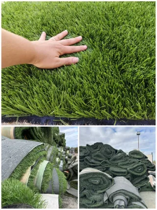 Césped artificial en rollos grandes