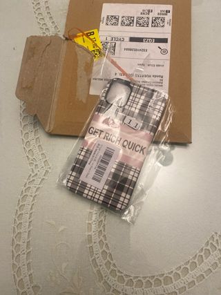 Funda iPhone 11 a cuadros Get Rich Quick