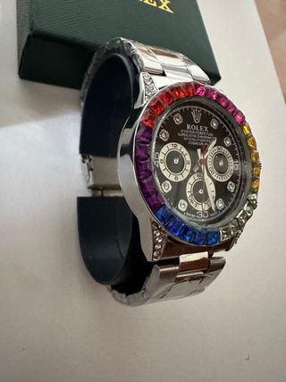 Reloj  Bisel Multicolor Diseño Exclusivo