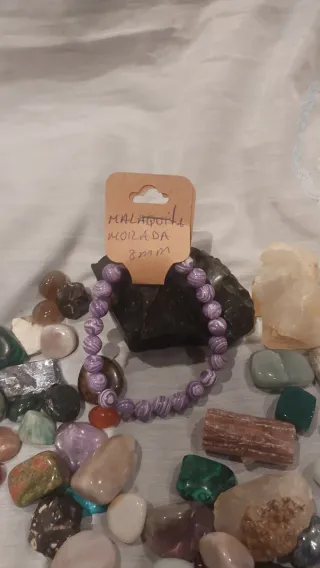 Pulsera Malaquita Morada 8mm