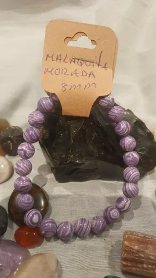 Pulsera Malaquita Morada 8mm