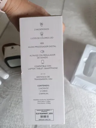 Mini Karaoke Party Multicolor y Blanco