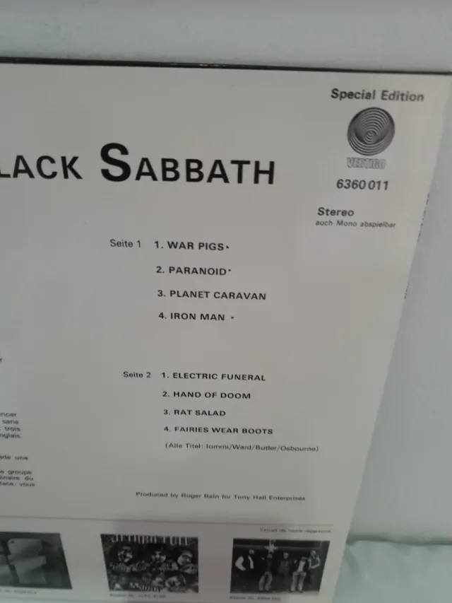 Vinilo Black Sabbath Paranoid Edición Especial