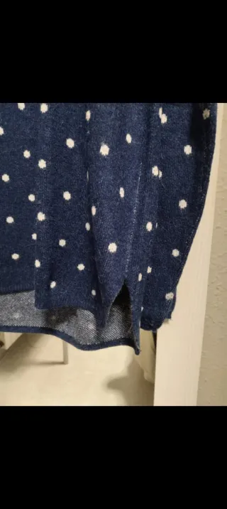 Jersey Sfera lunares azul y blanco Talla L