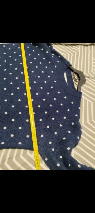 Jersey Sfera lunares azul y blanco Talla L