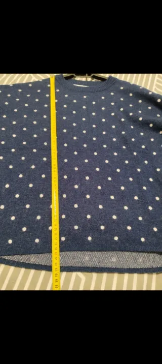 Jersey Sfera lunares azul y blanco Talla L