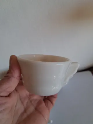 Set 6 Tazzine Vetro crema/Latte Deco'