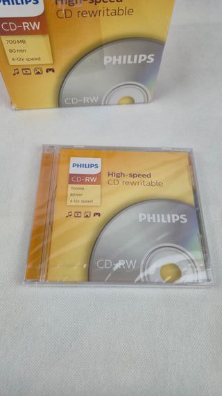 Pack 10 CDs Regrabables Philips CD-RW 700MB